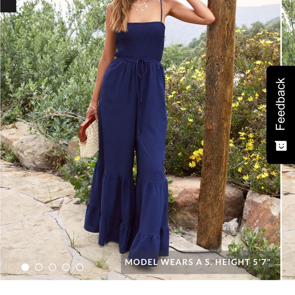Vici wide leg jumpsuit, size medium
